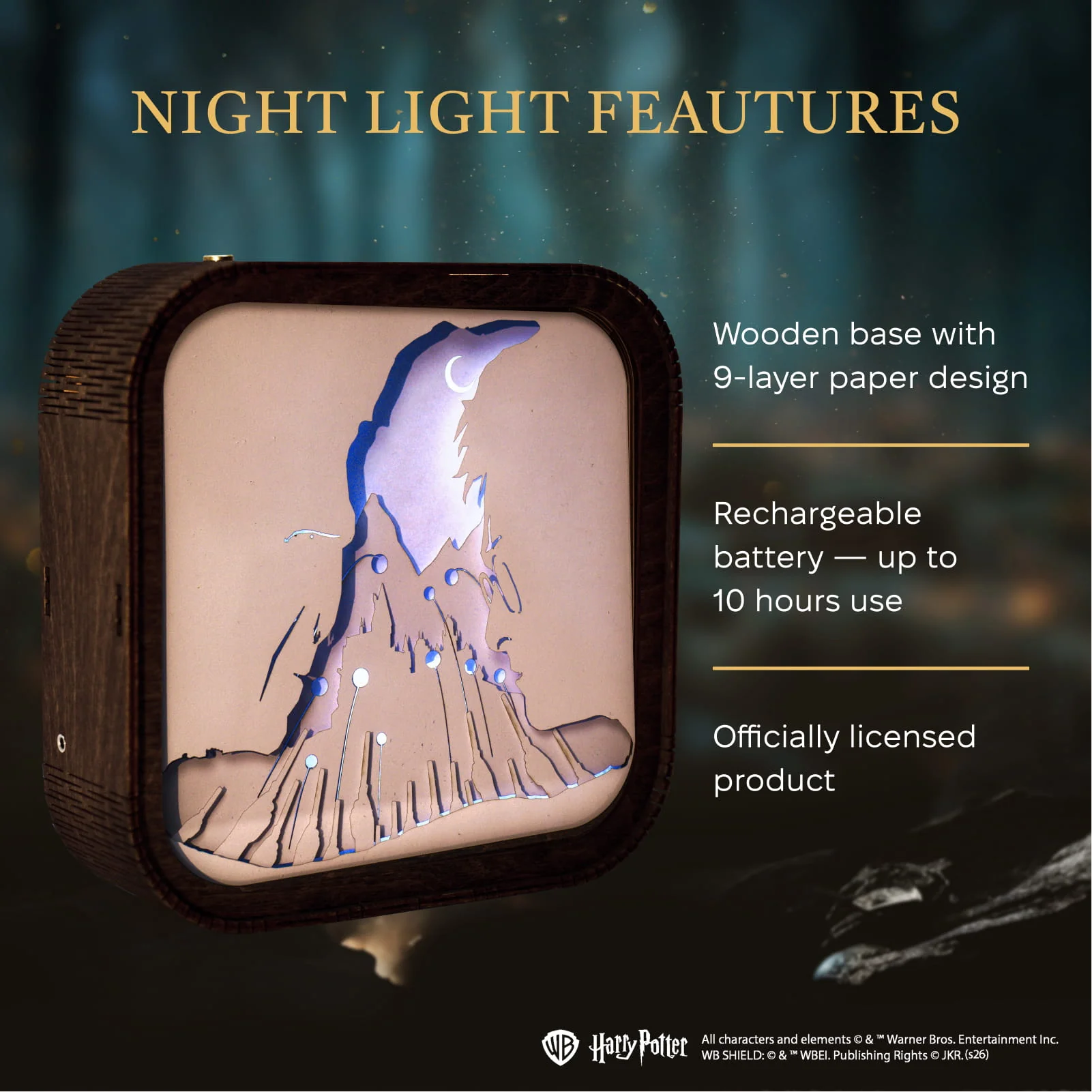 Wooden Harry Potter Night Light - Light vs Darkness - Image 10