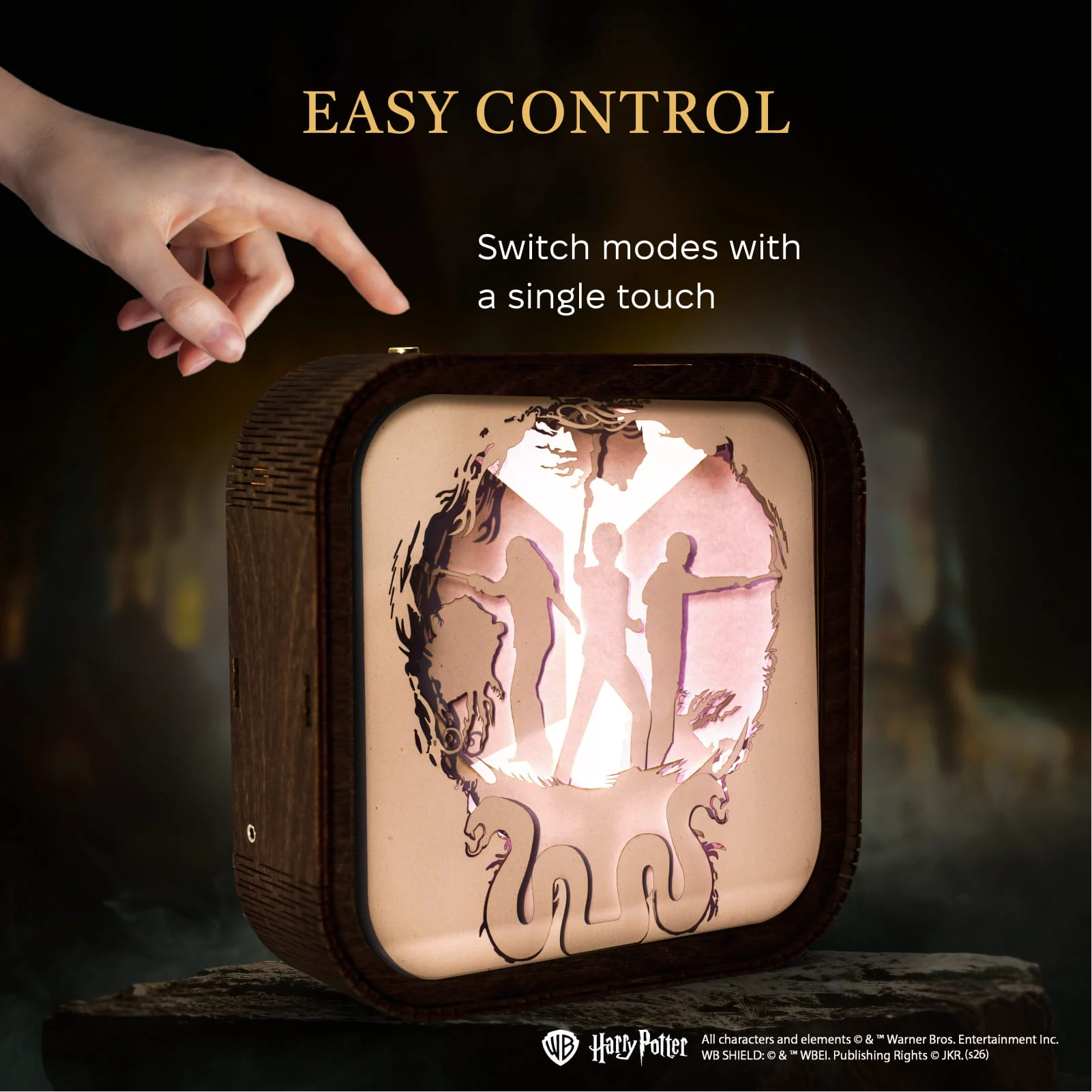 Wooden Harry Potter Night Light - Trio with Wands - Image 11