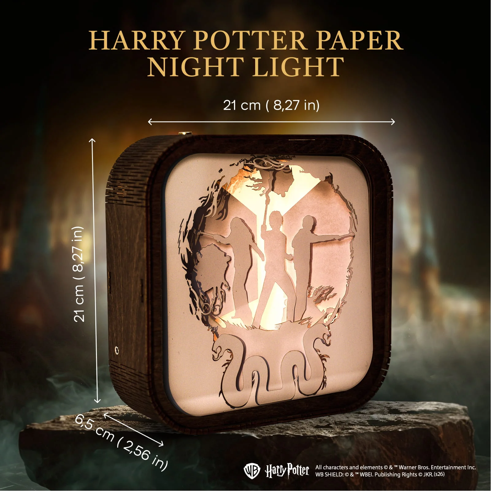 Wooden Harry Potter Night Light - Trio with Wands - Image 13