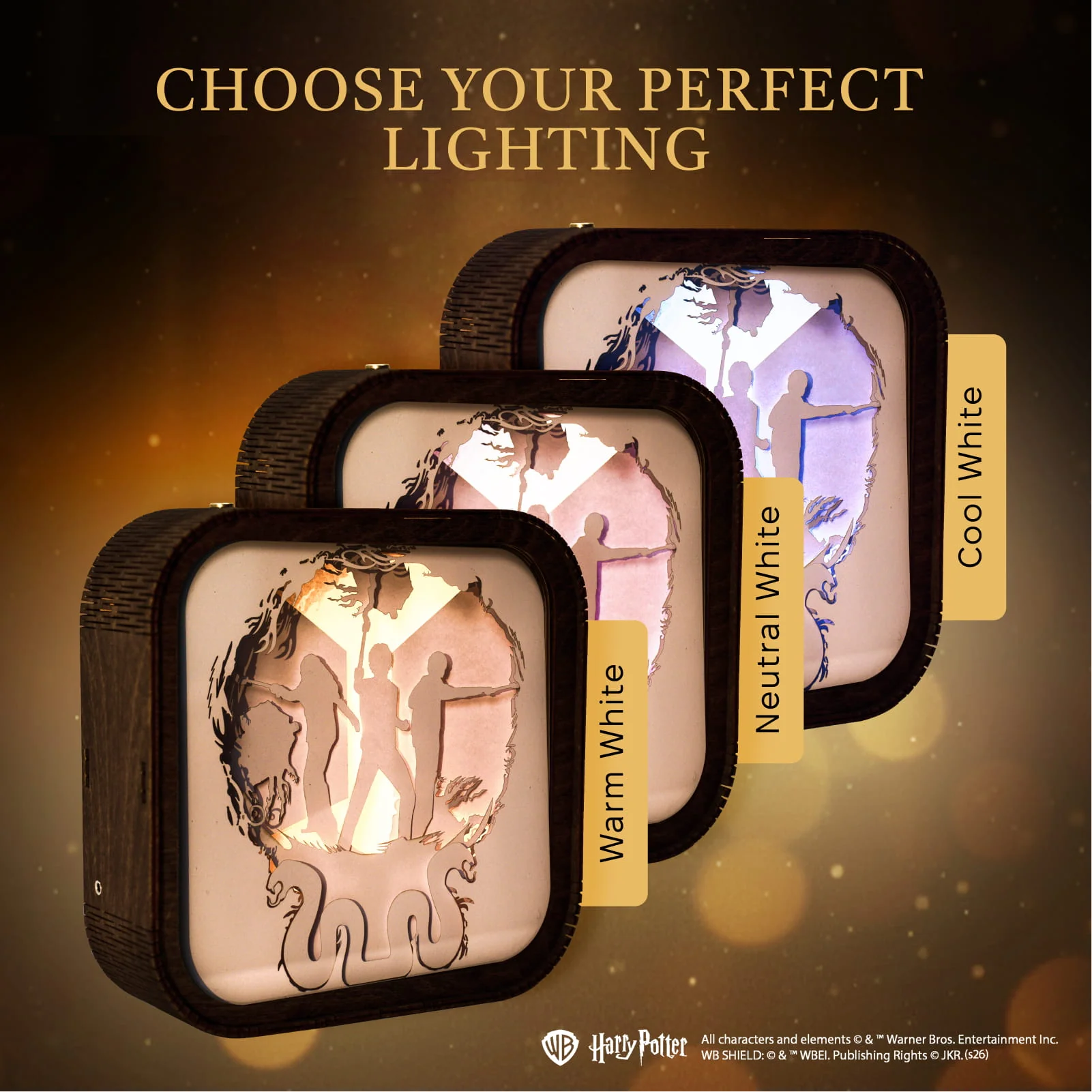 Wooden Harry Potter Night Light - Trio with Wands - Image 14