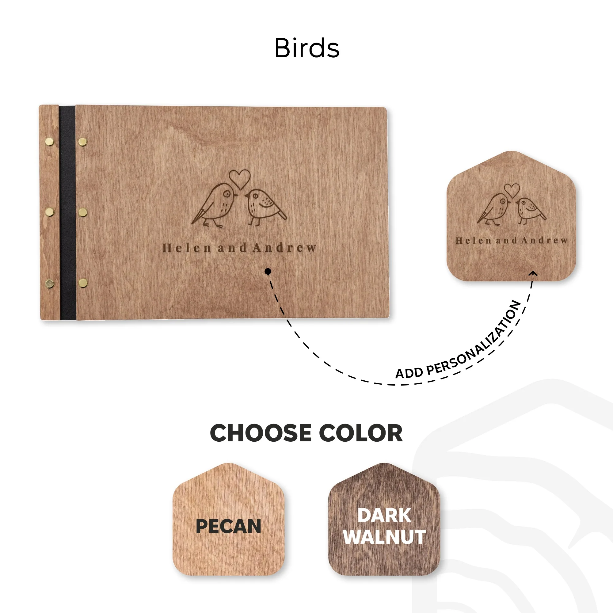 Wooden Photo Album - Birds - Image 7