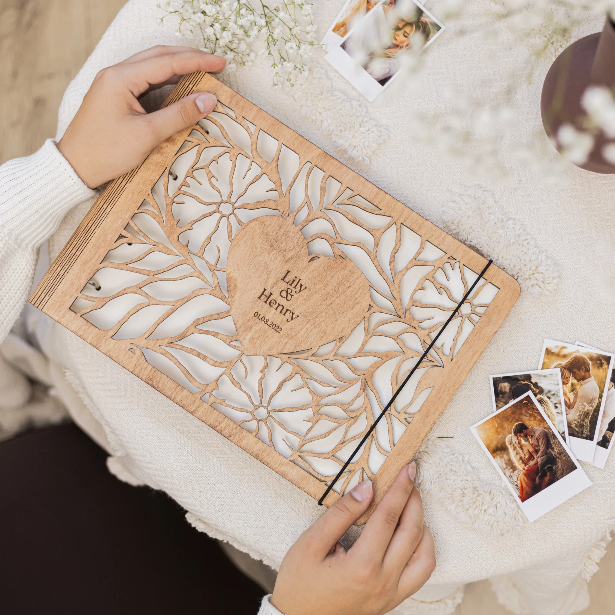 Wooden Photo Album - Bloomheart