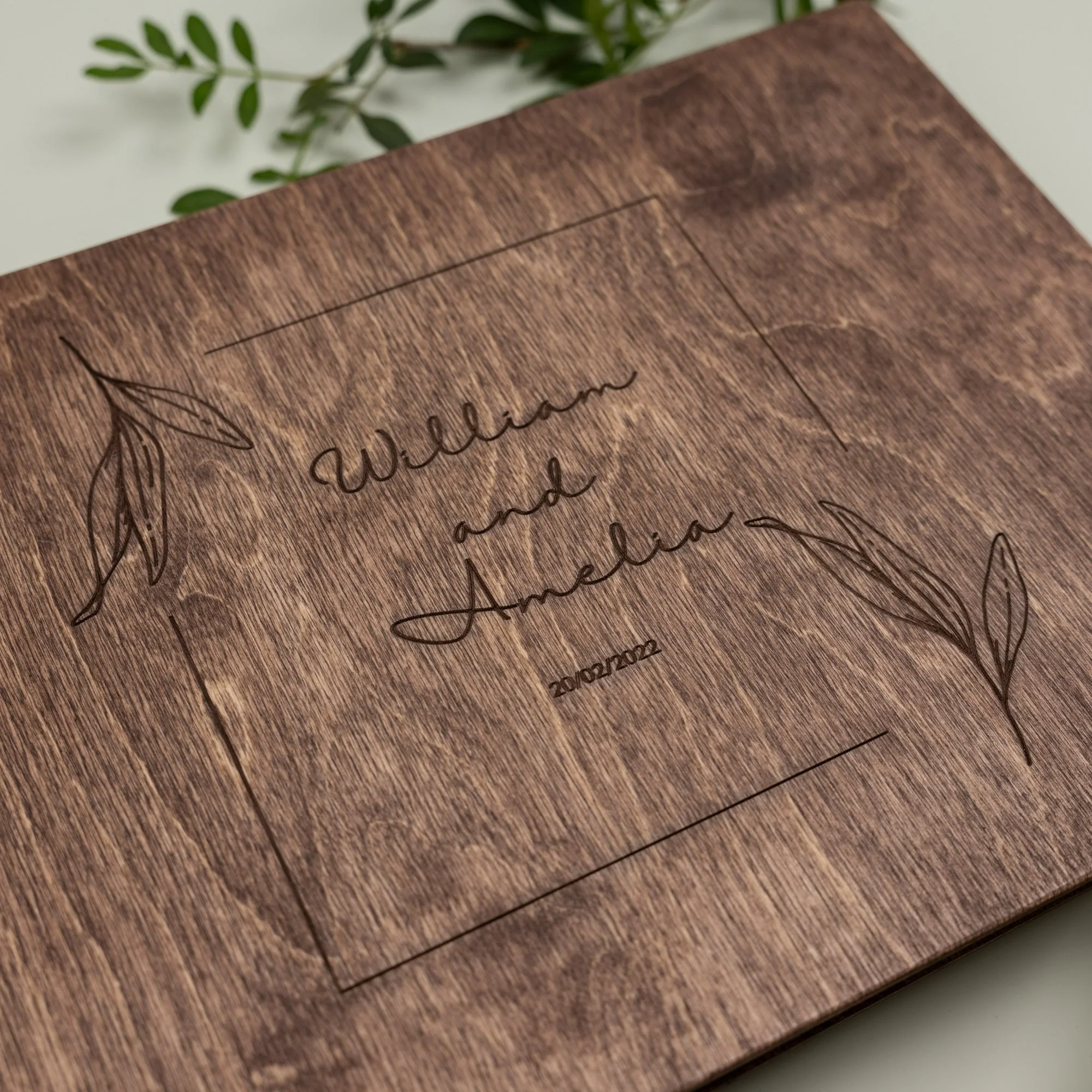 Wooden Photo Album - Botanical - Image 2