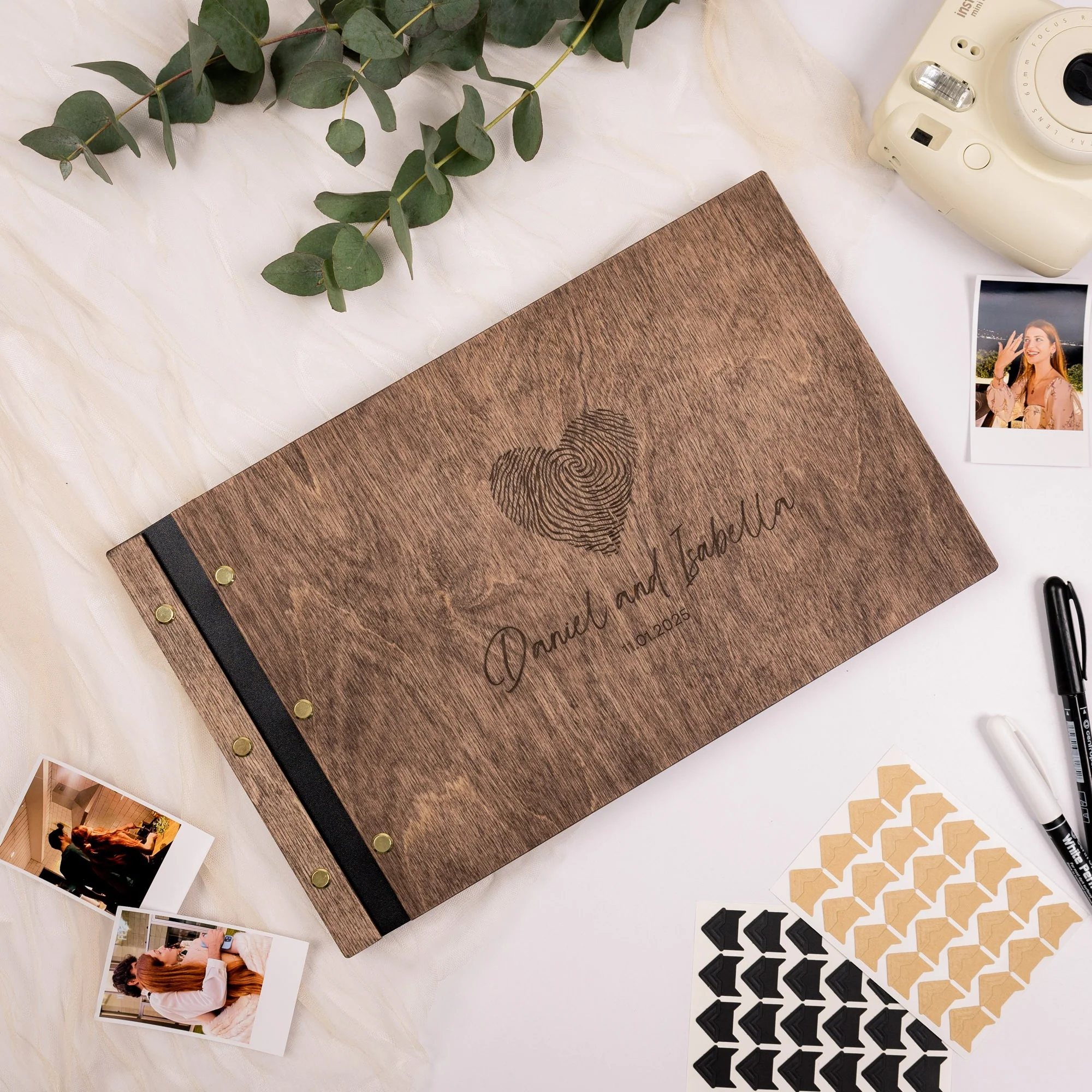 Wooden Photo Album - Fingerprint - Image 4