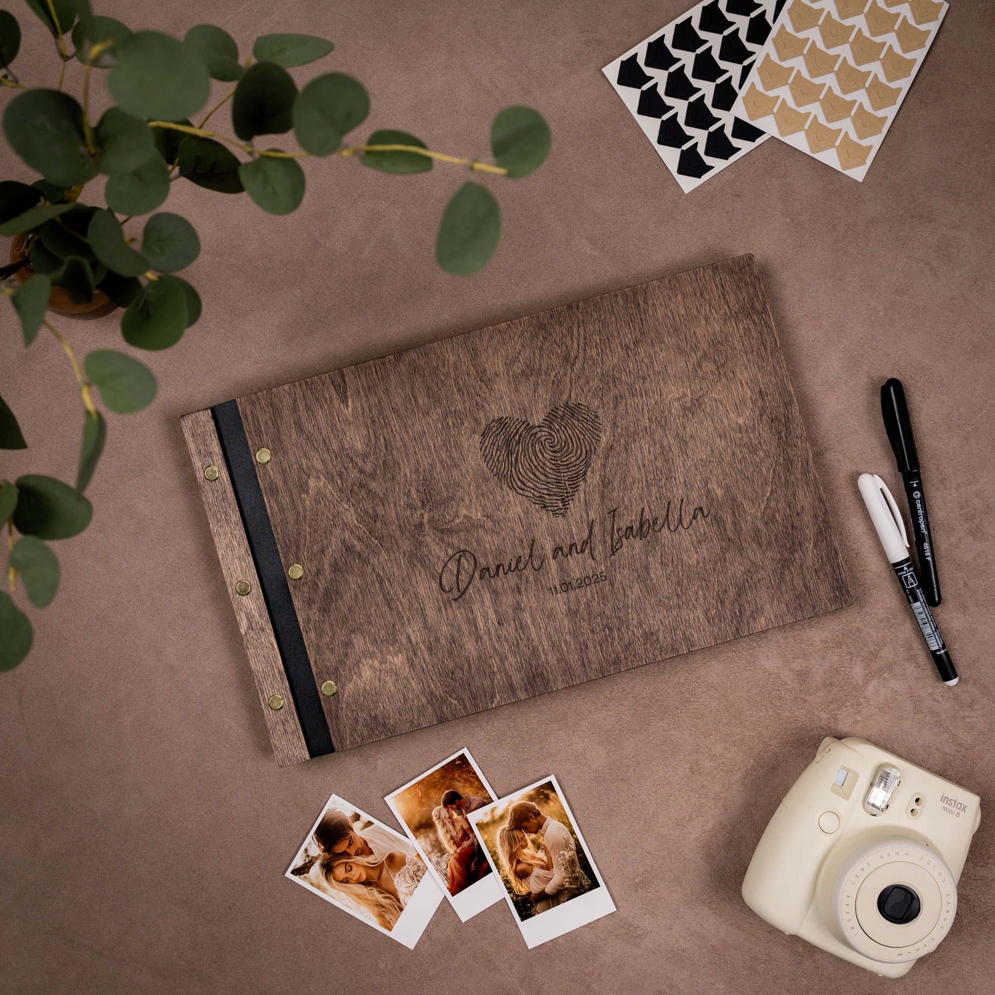 Wooden Photo Album - Fingerprint - Image 8