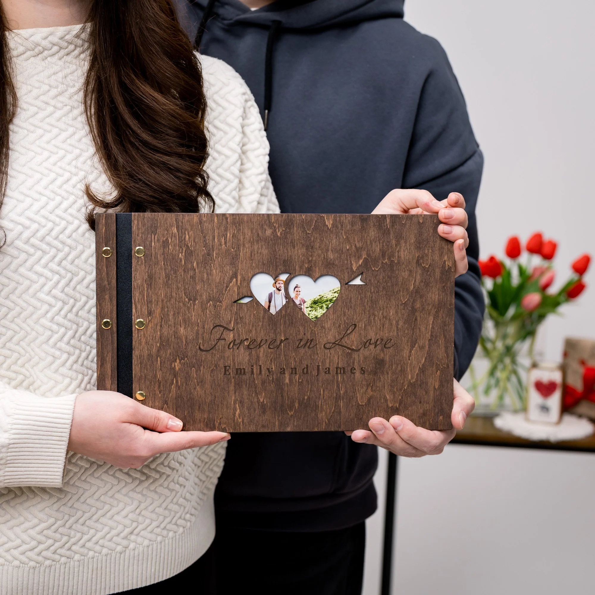 Wooden Photo Album - In Love - Image 3
