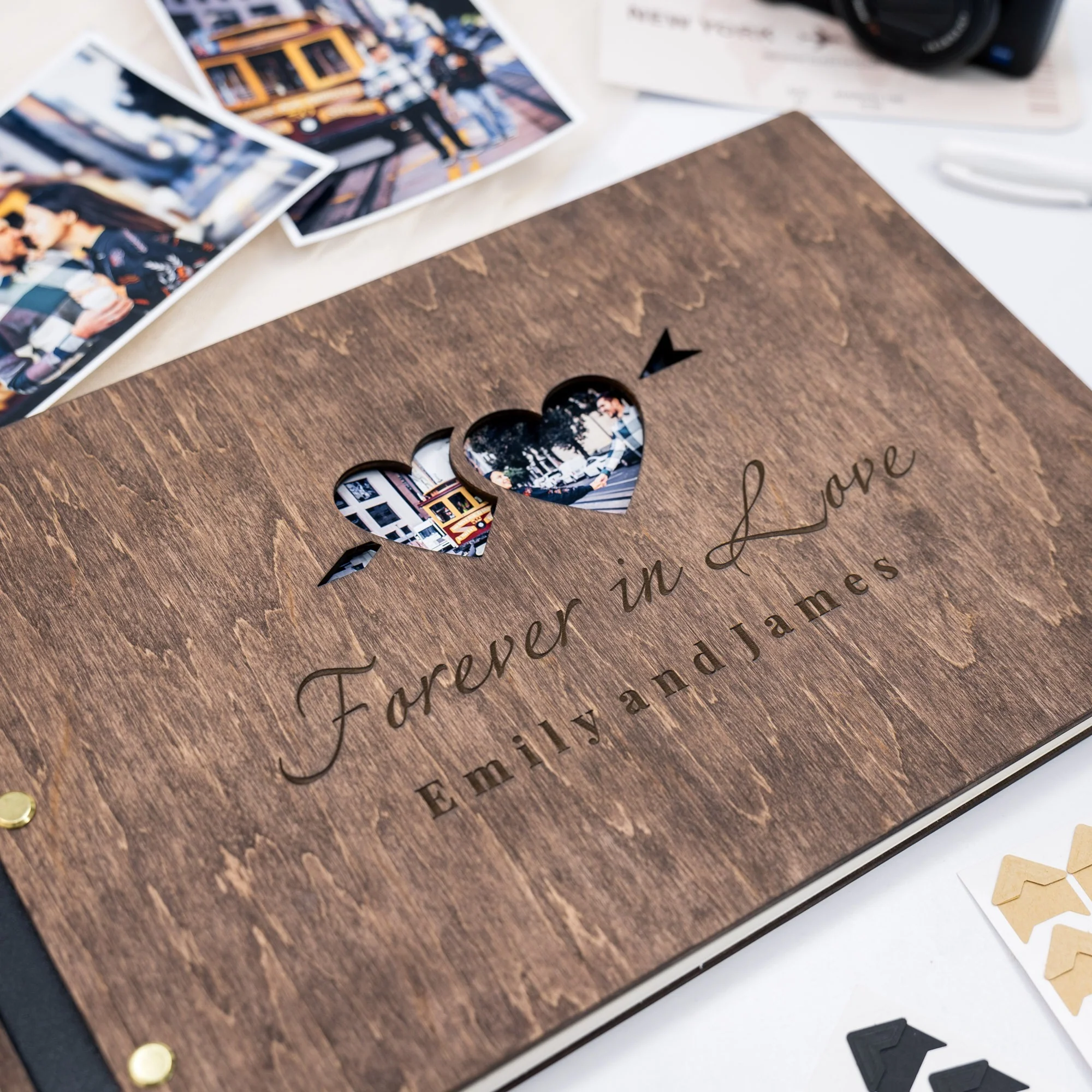 Wooden Photo Album - In Love - Image 4