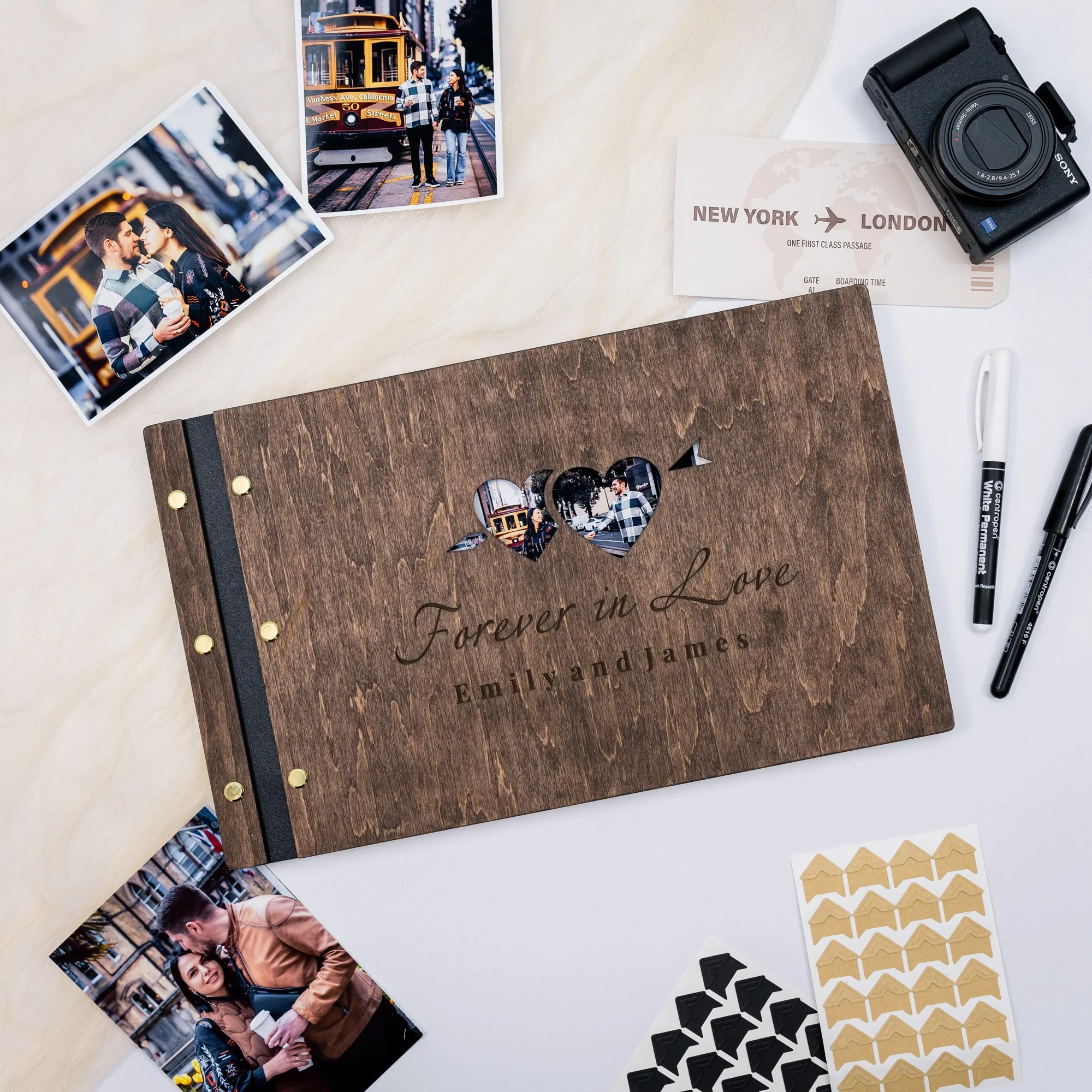 Wooden Photo Album - In Love - Image 5