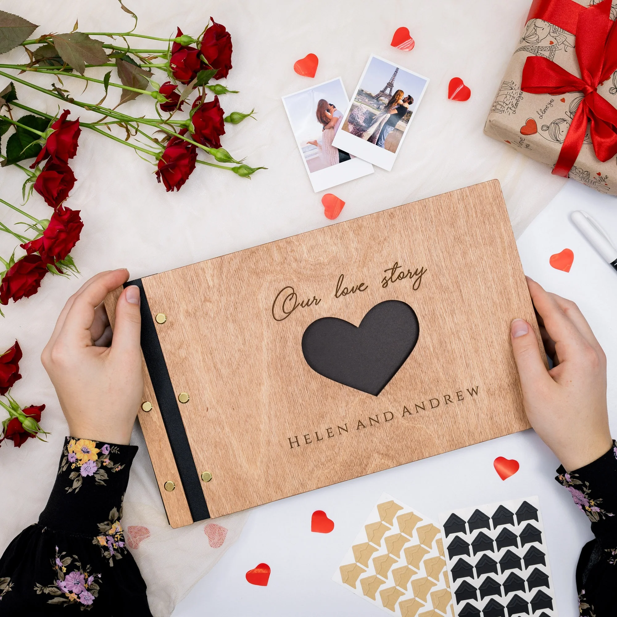 Wooden Photo Album - Love Story - Image 10