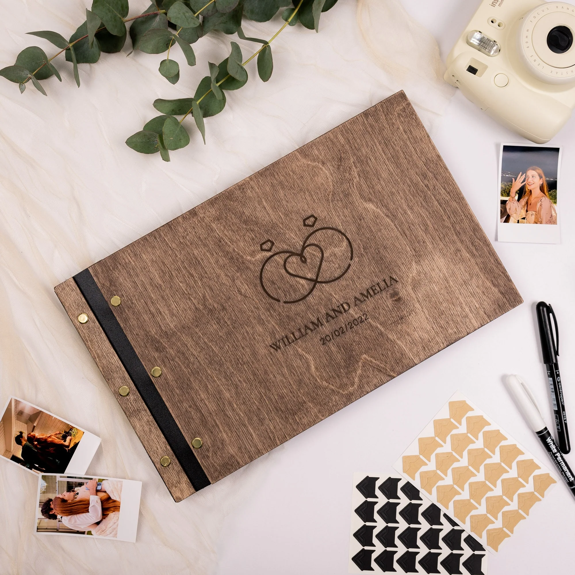 Wooden Photo Album - Rings - Image 4