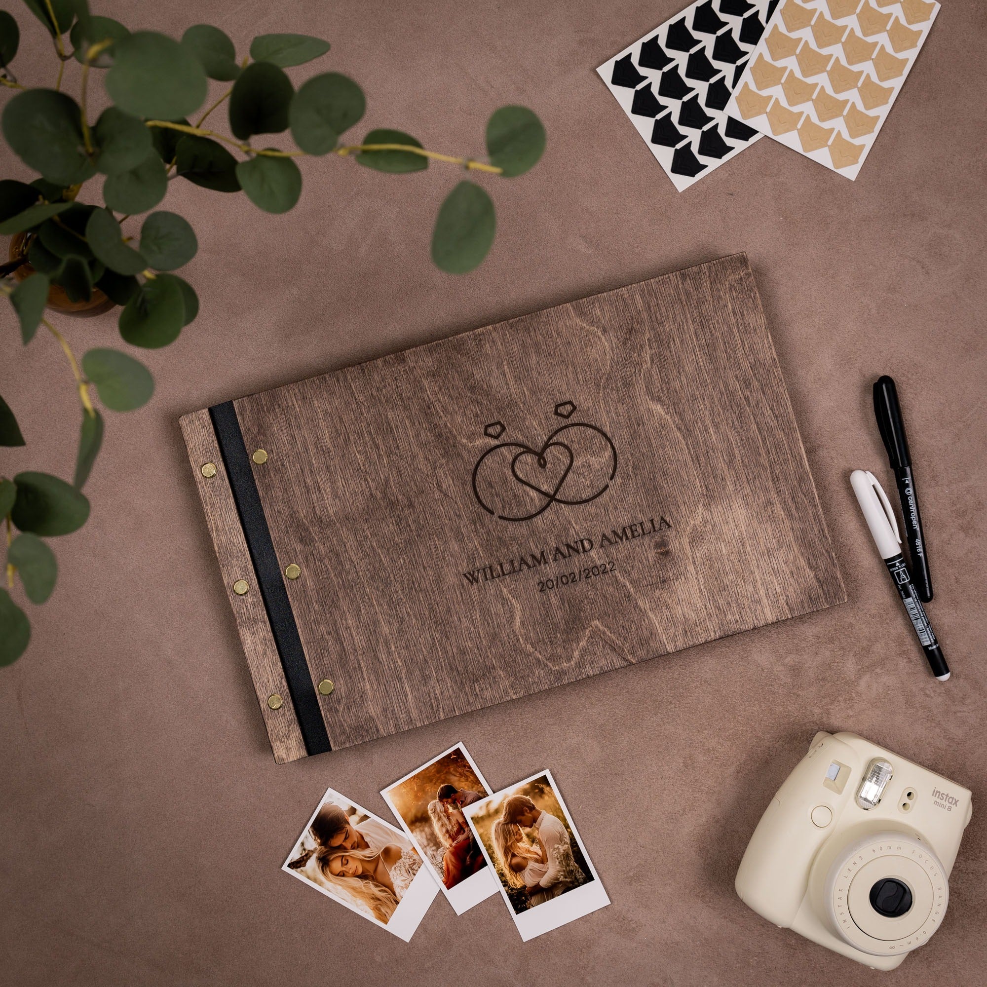 Wooden Photo Album - Rings - Image 9