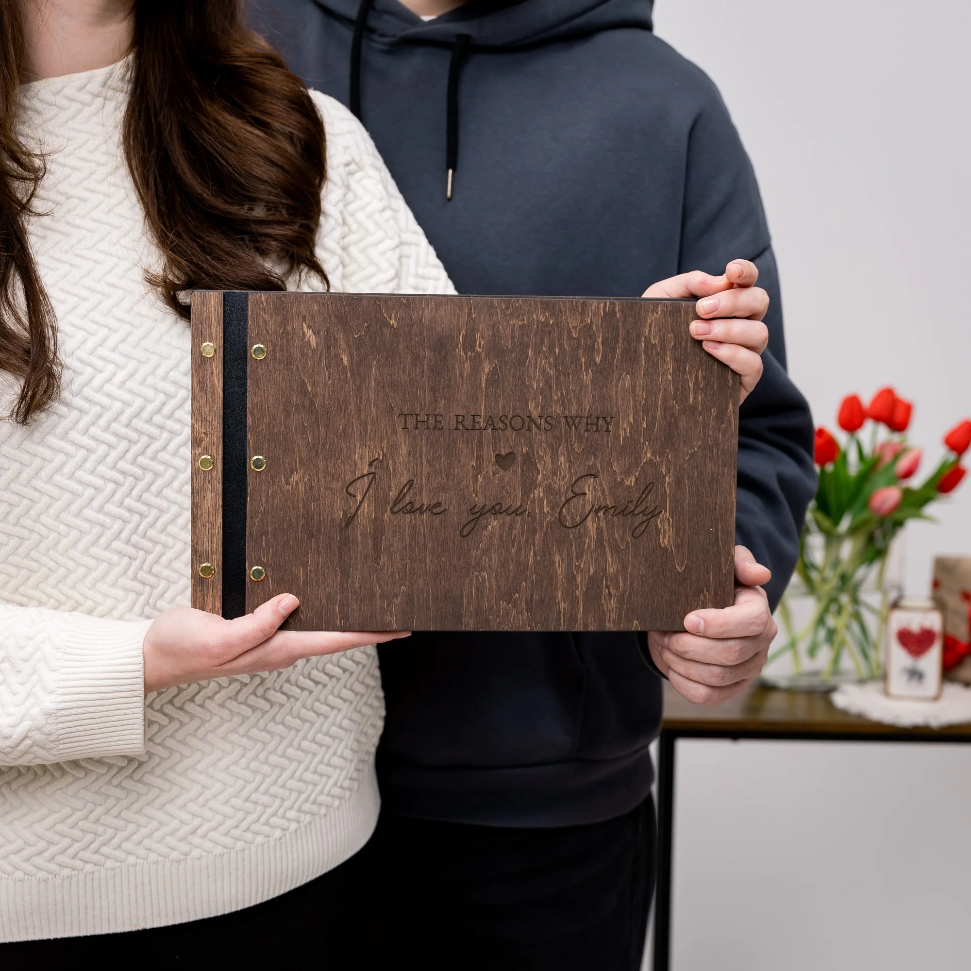 Wooden Photo Album - Romantique
