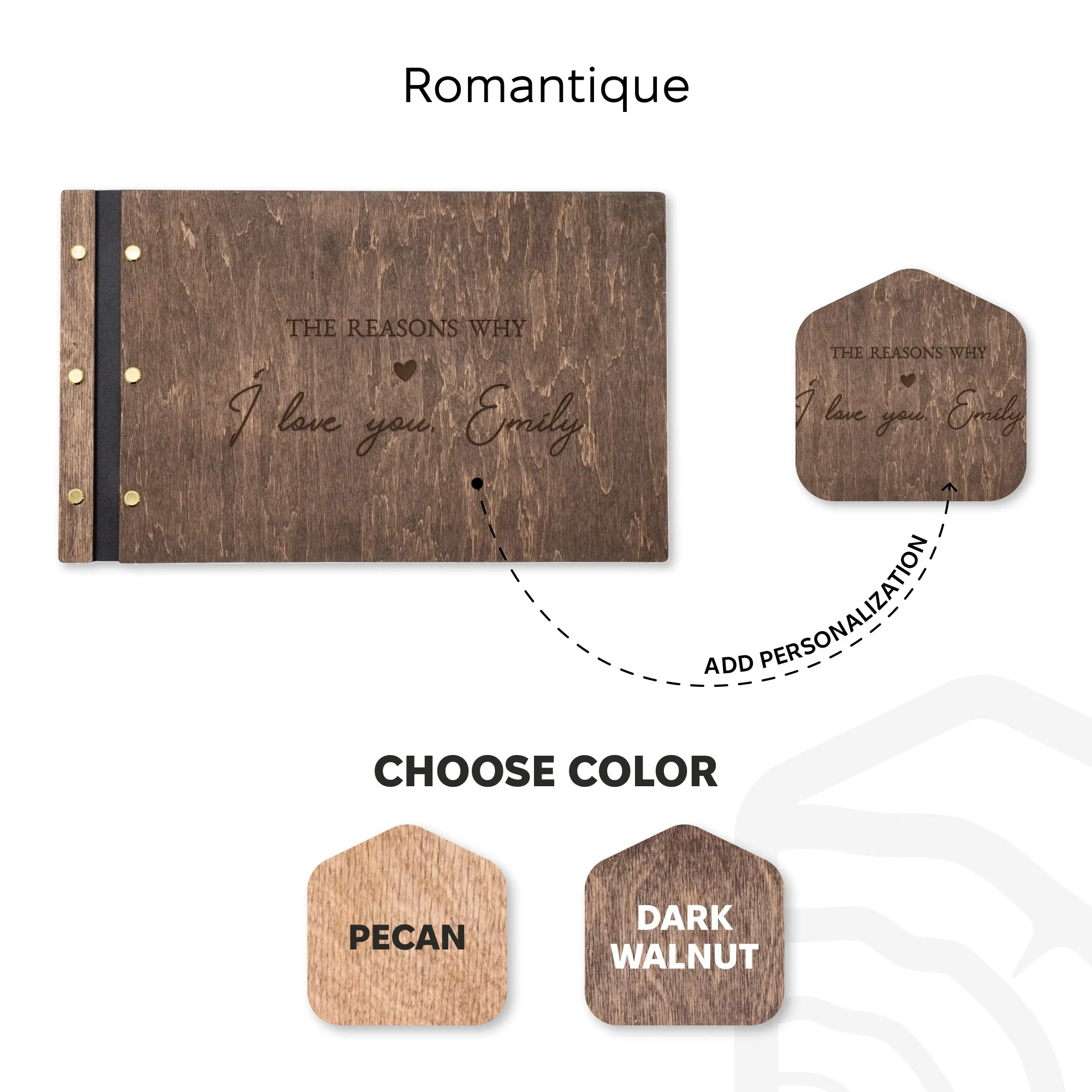 Wooden Photo Album - Romantique - Image 8