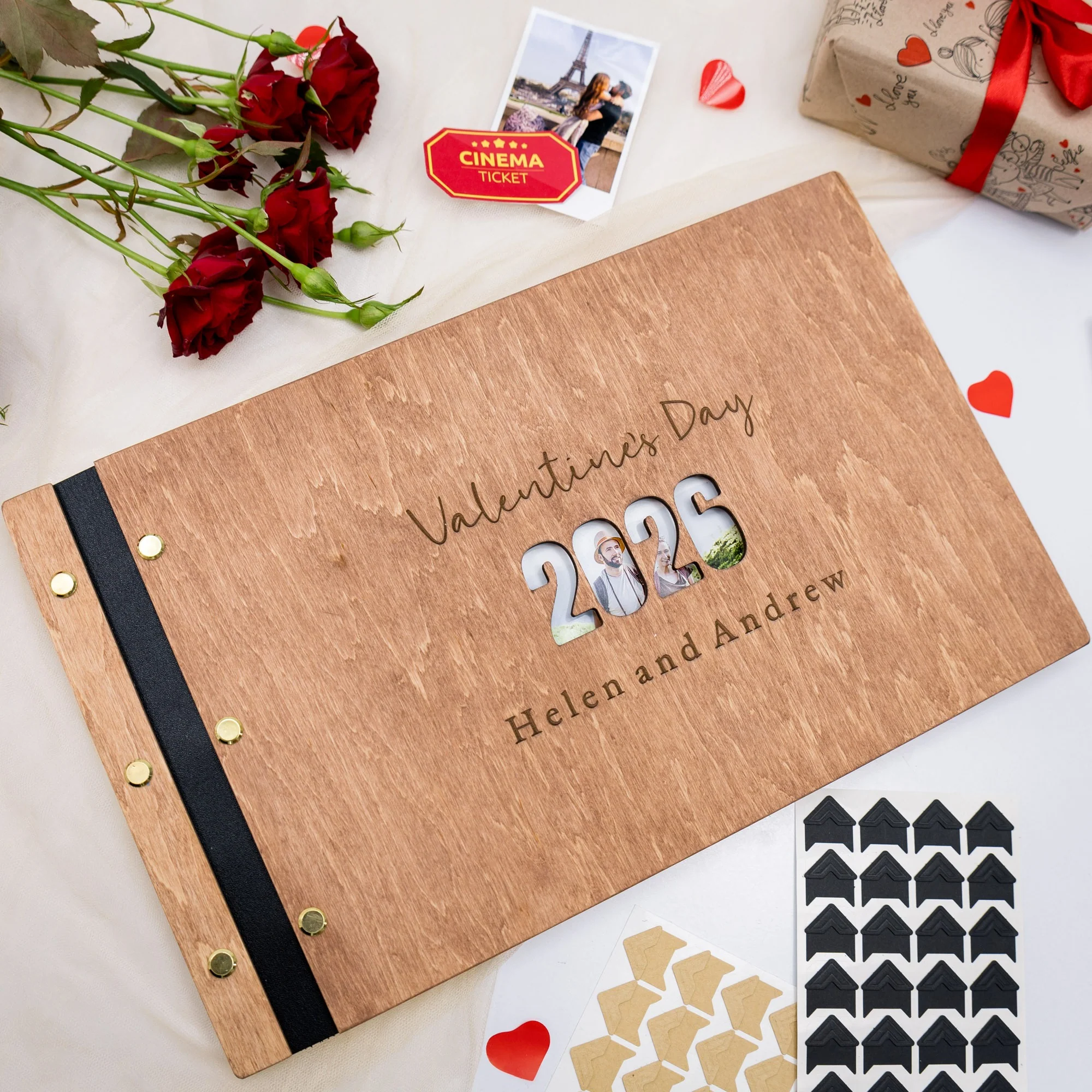Wooden Photo Album - Valentine - Image 5