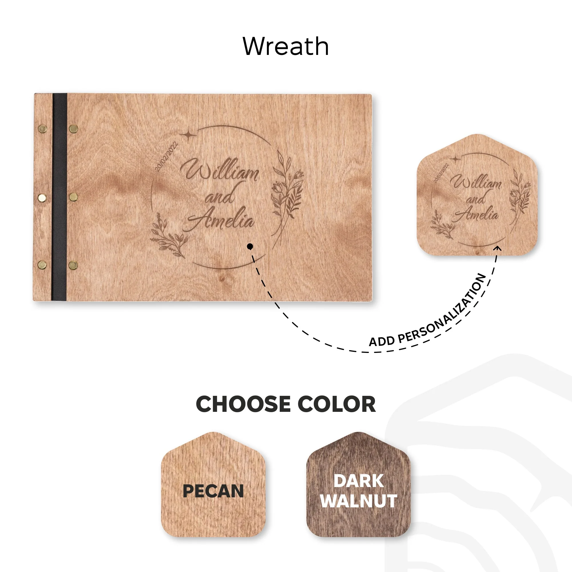 Wooden Photo Album - Wreath - Image 10