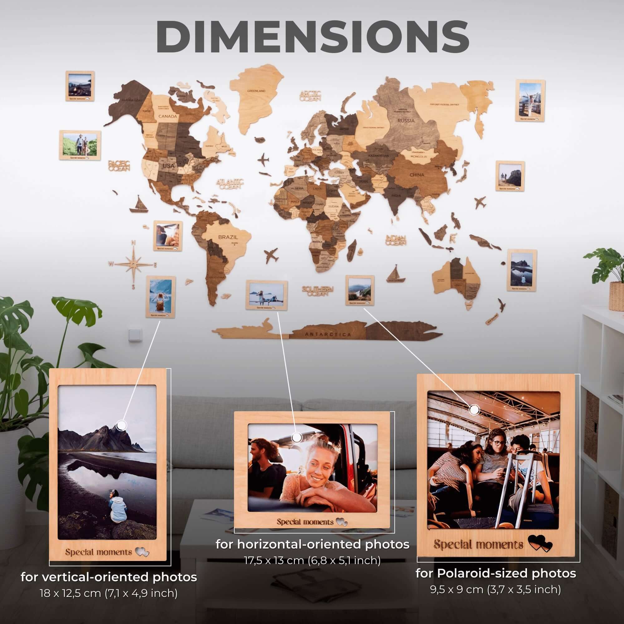 Set of 9 Wooden Photo Frames - Image 4