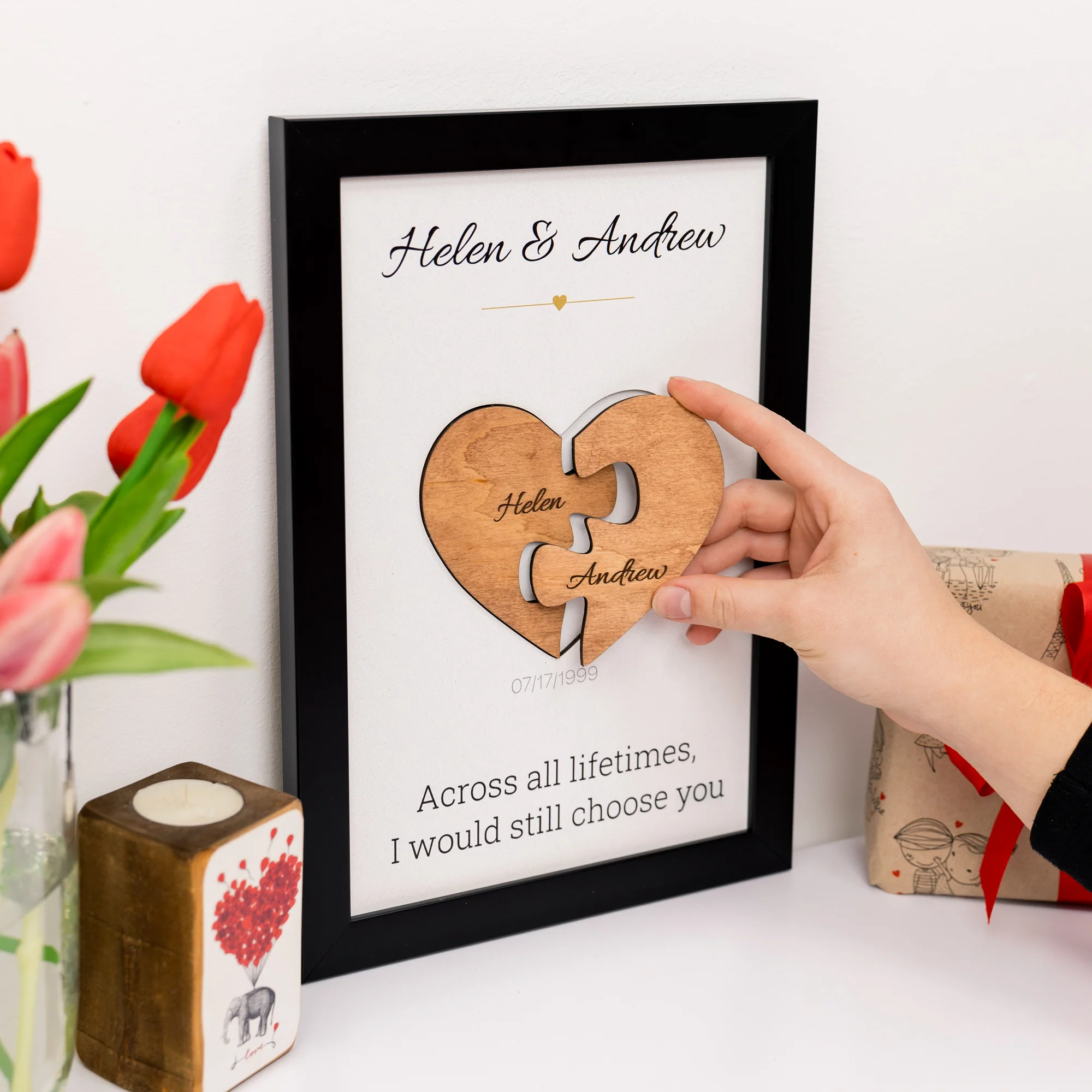 Wooden Poster Puzzle - Heart