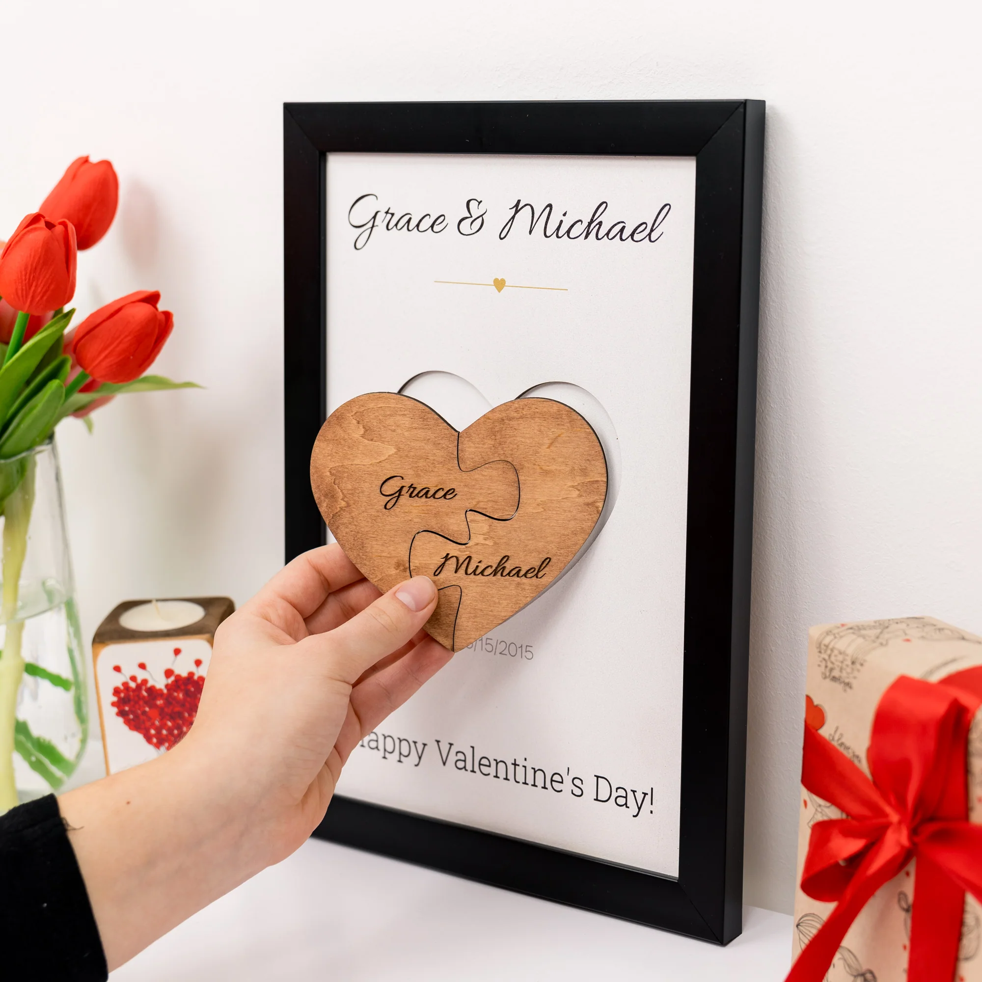 Wooden Poster Puzzle - Heart - Image 10