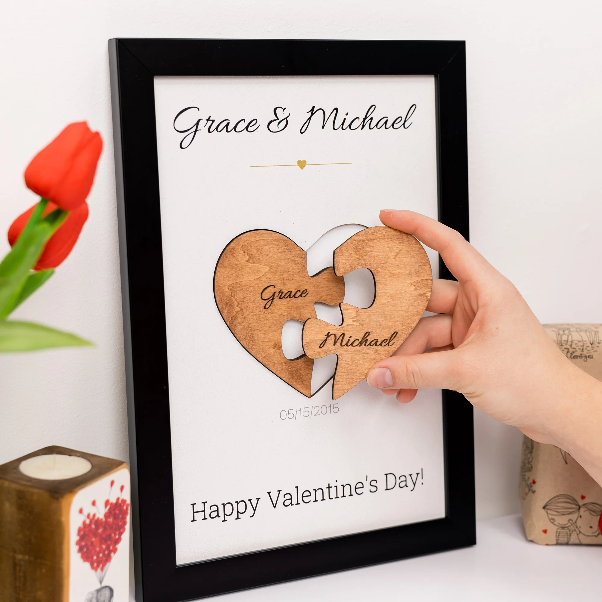 Wooden Poster Puzzle - Heart - Image 8