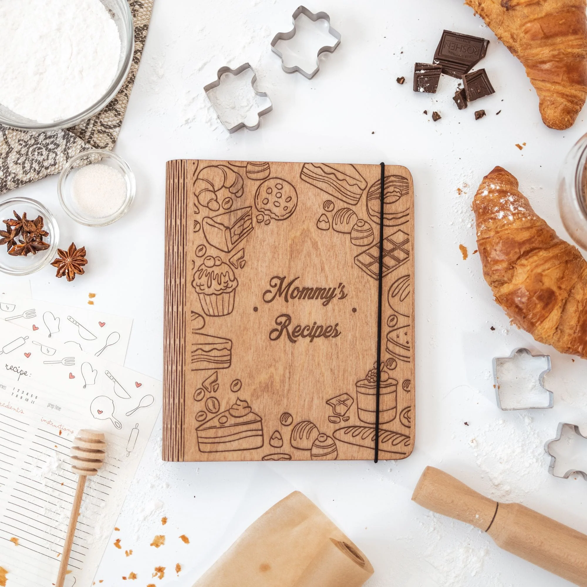 Wooden Recipe Book – Pastries Edition - Image 6
