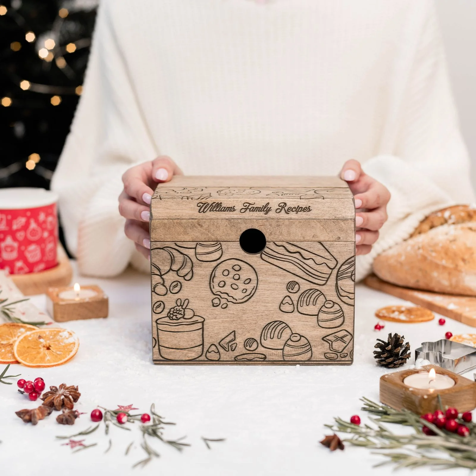 Wooden Recipe Box – Pastries Collection - Image 7