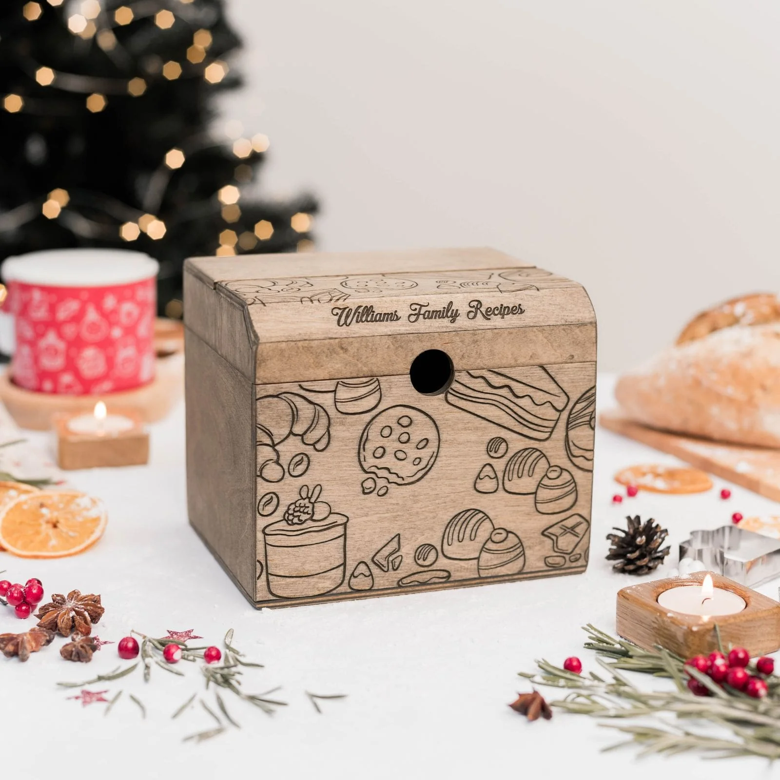 Wooden Recipe Box – Pastries Collection - Image 8