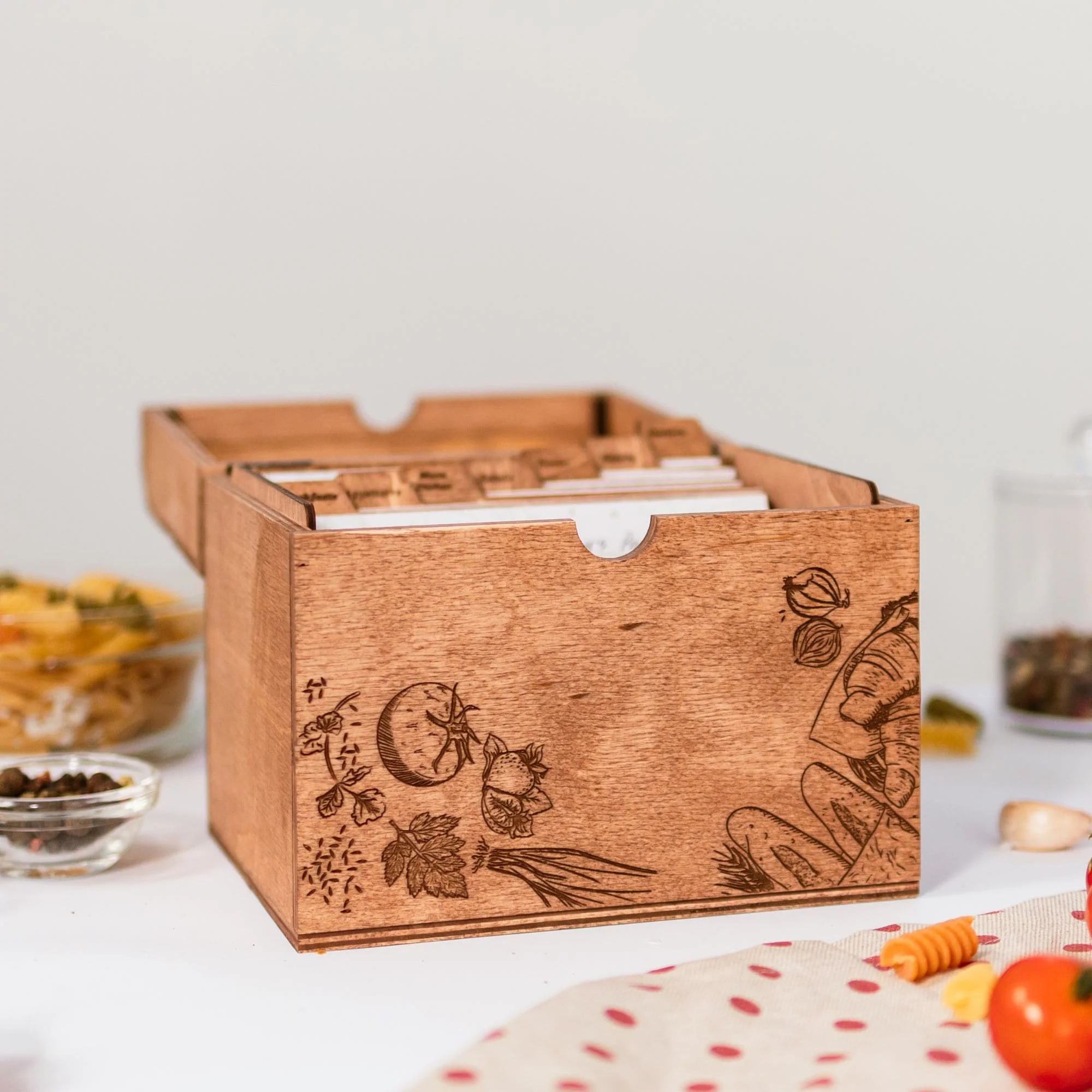 Wooden Recipe Box – Peppers Theme - Image 5