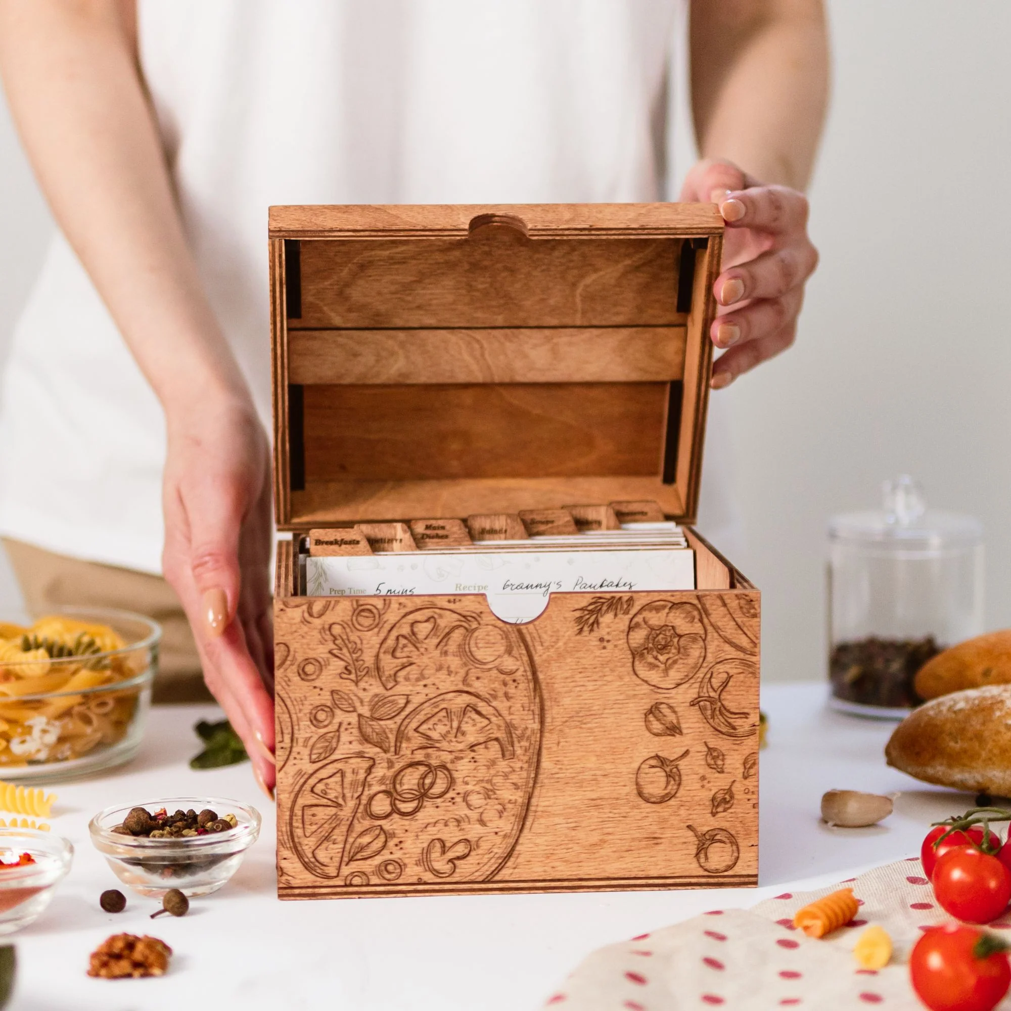 Wooden Recipe Box – Pizza Lovers Edition - Image 3