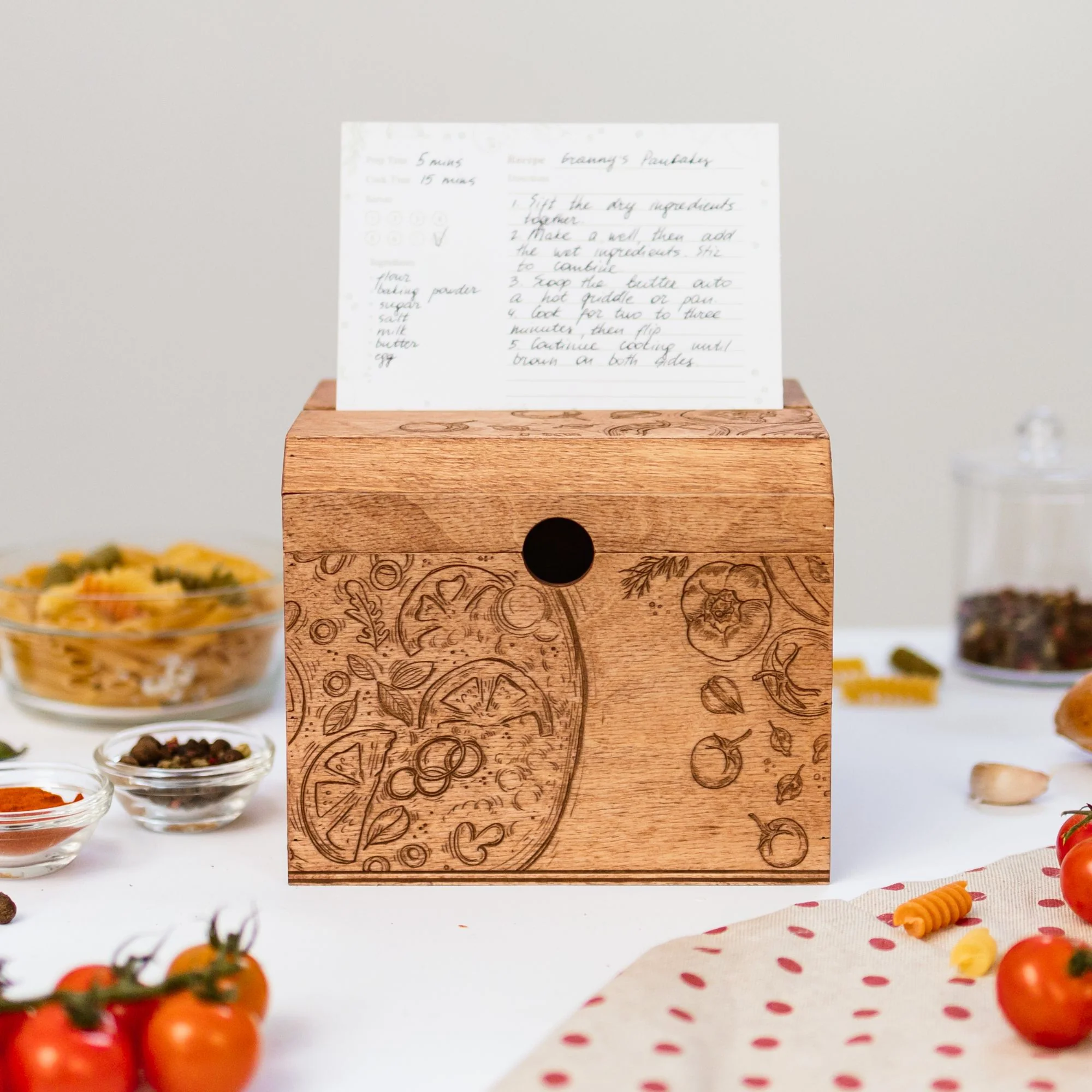 Wooden Recipe Box – Pizza Lovers Edition - Image 4