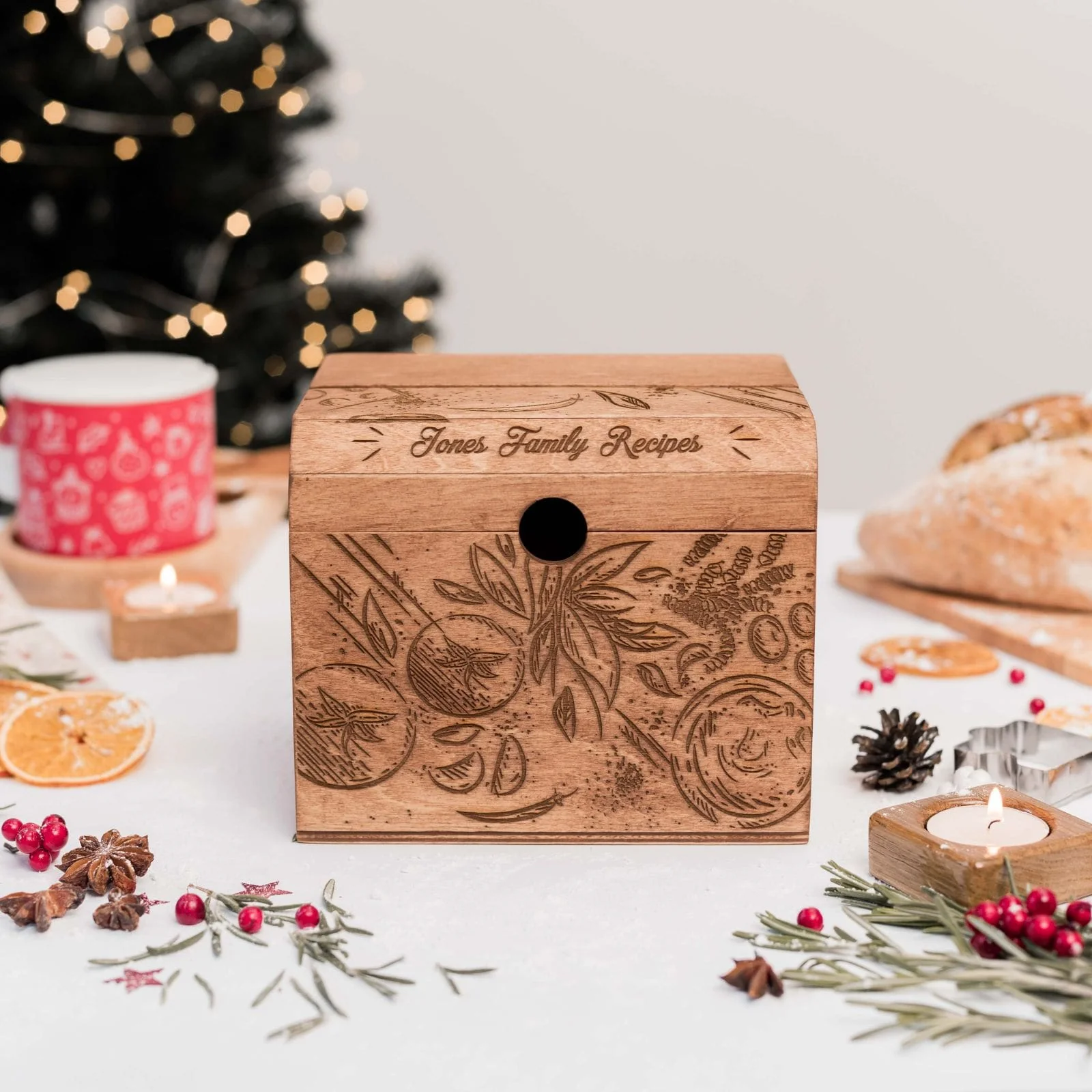Wooden Recipe Box – Tomatoes Design - Image 6