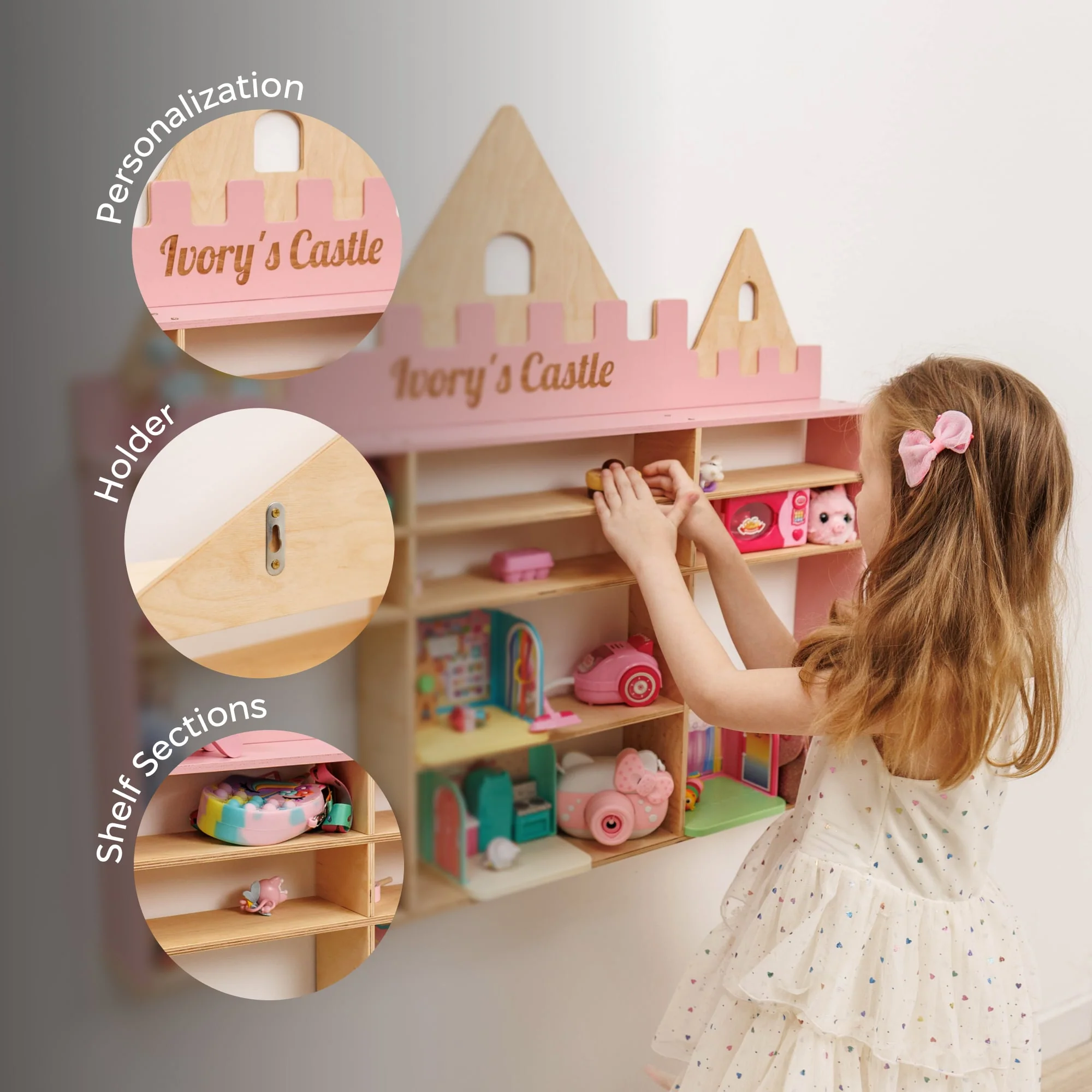 Wooden Toy Organizer - Castle - Image 11