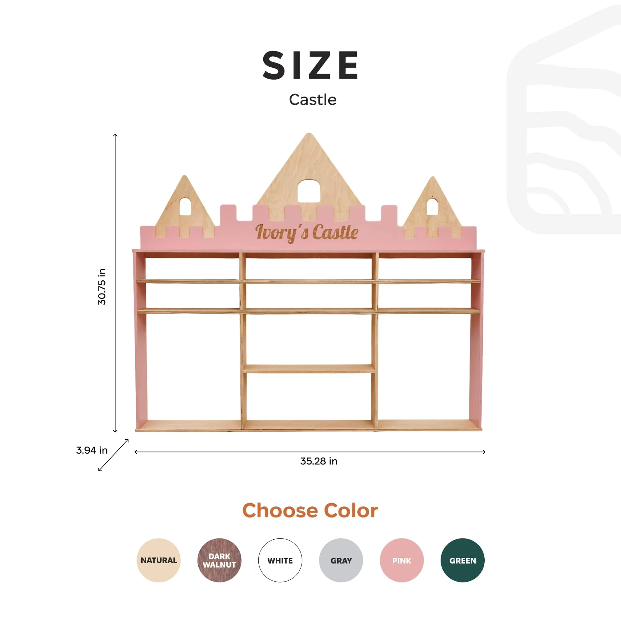 Wooden Toy Organizer - Castle - Image 12