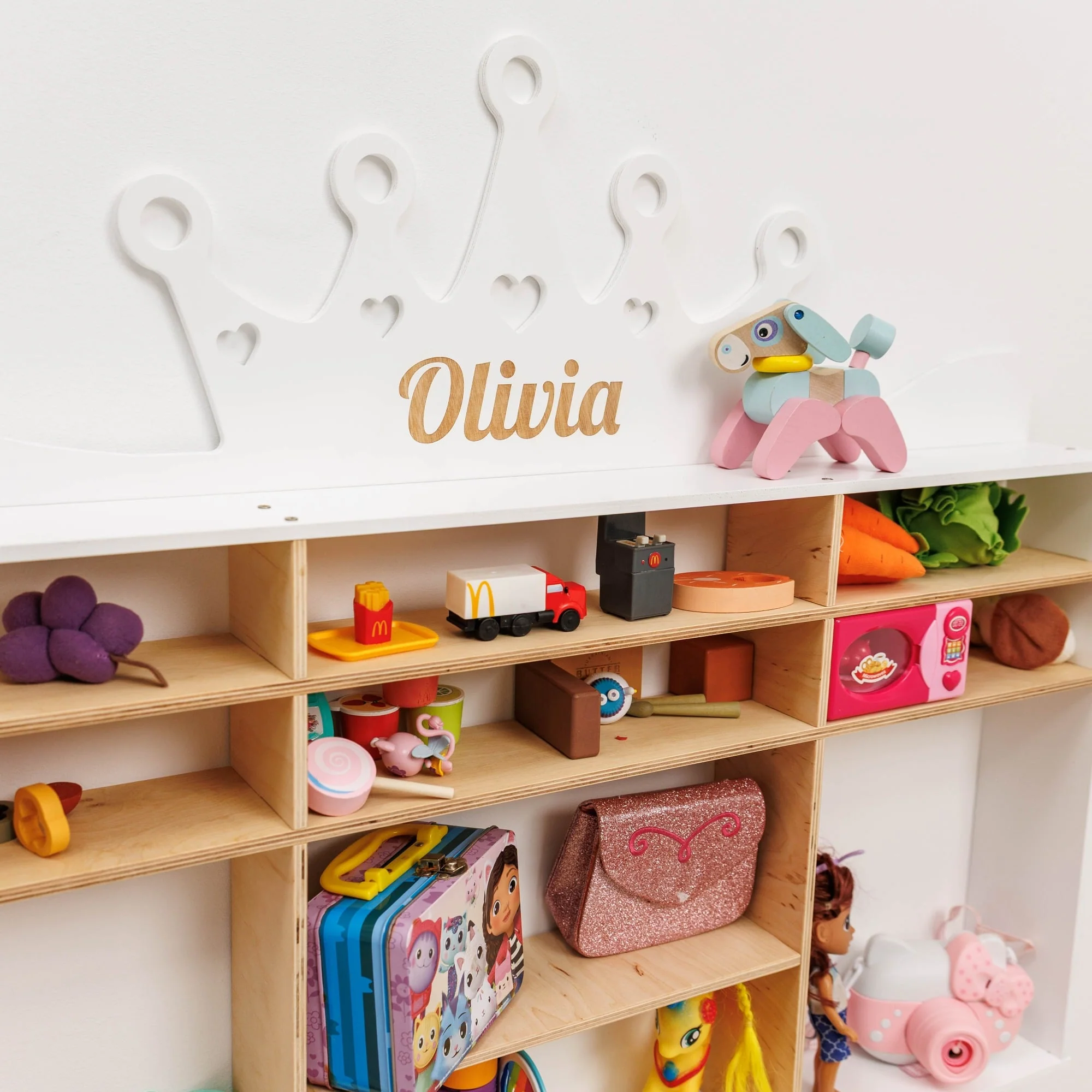 Wooden Toy Organizer - Crown - Image 3