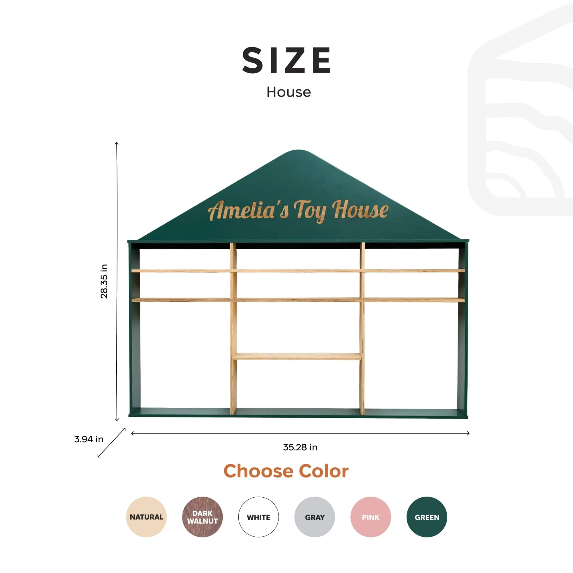 Wooden Toy Organizer - House - Image 16