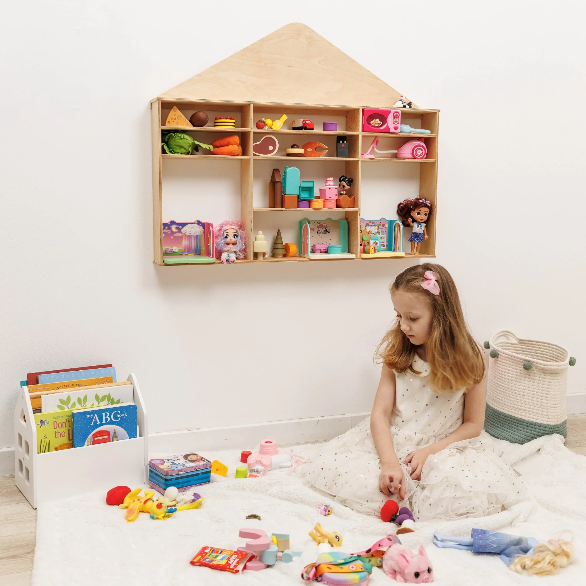 Wooden Toy Organizer - House - Image 6