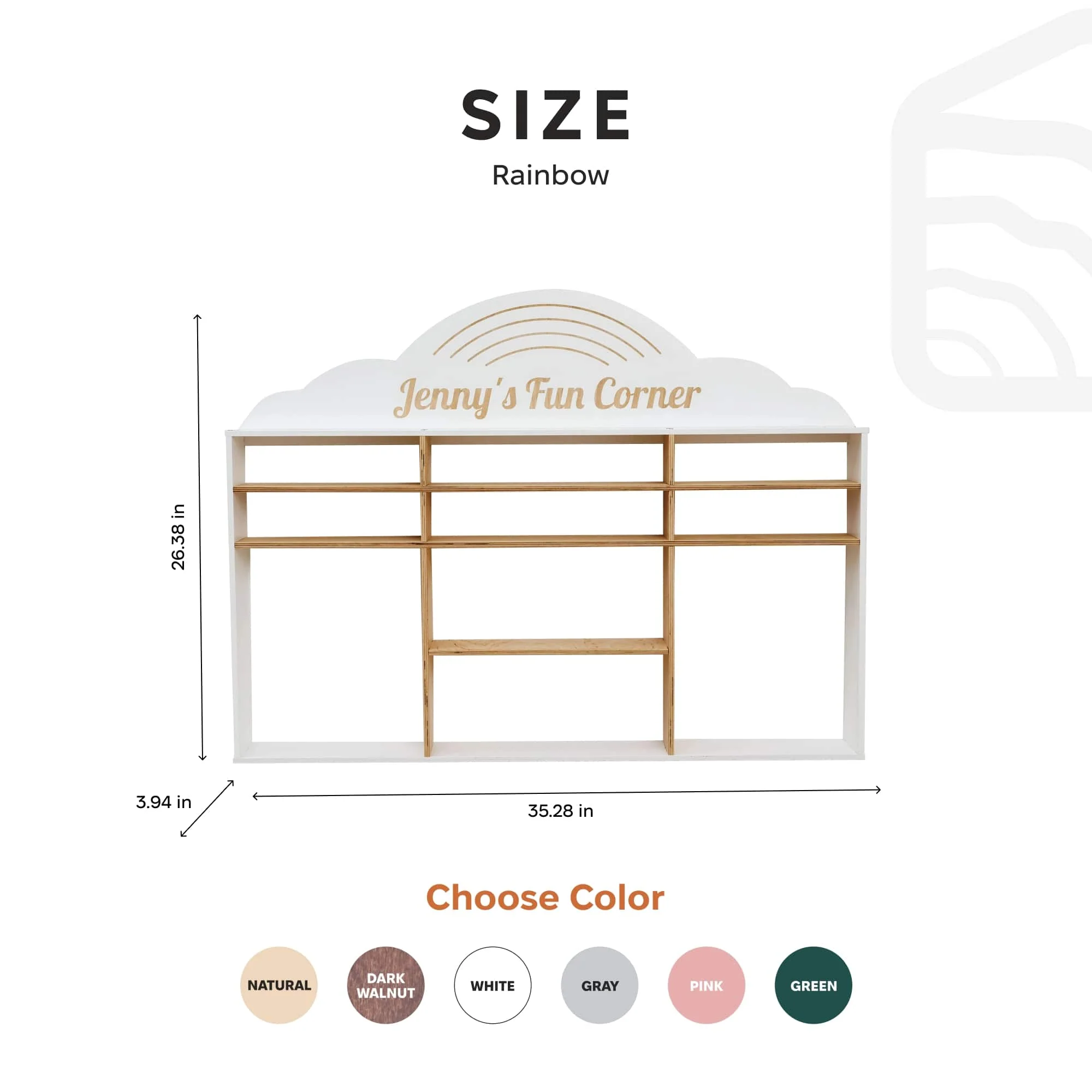Wooden Toy Organizer - Rainbow - Image 10