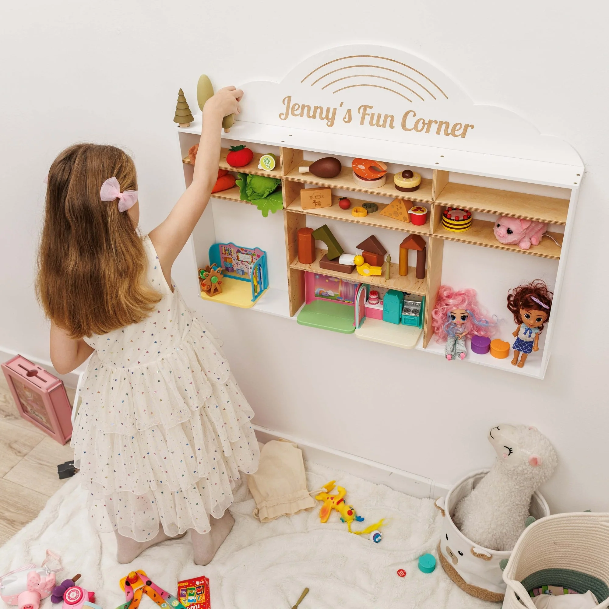 Wooden Toy Organizer - Rainbow - Image 3