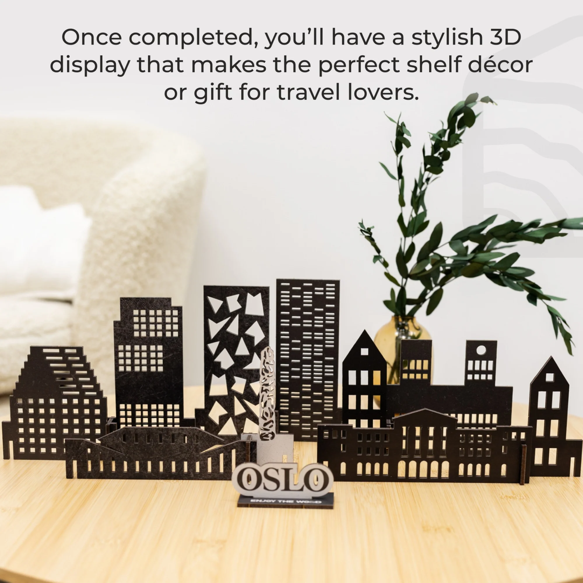 Wooden Travel Decor Memory City – Oslo - Image 4