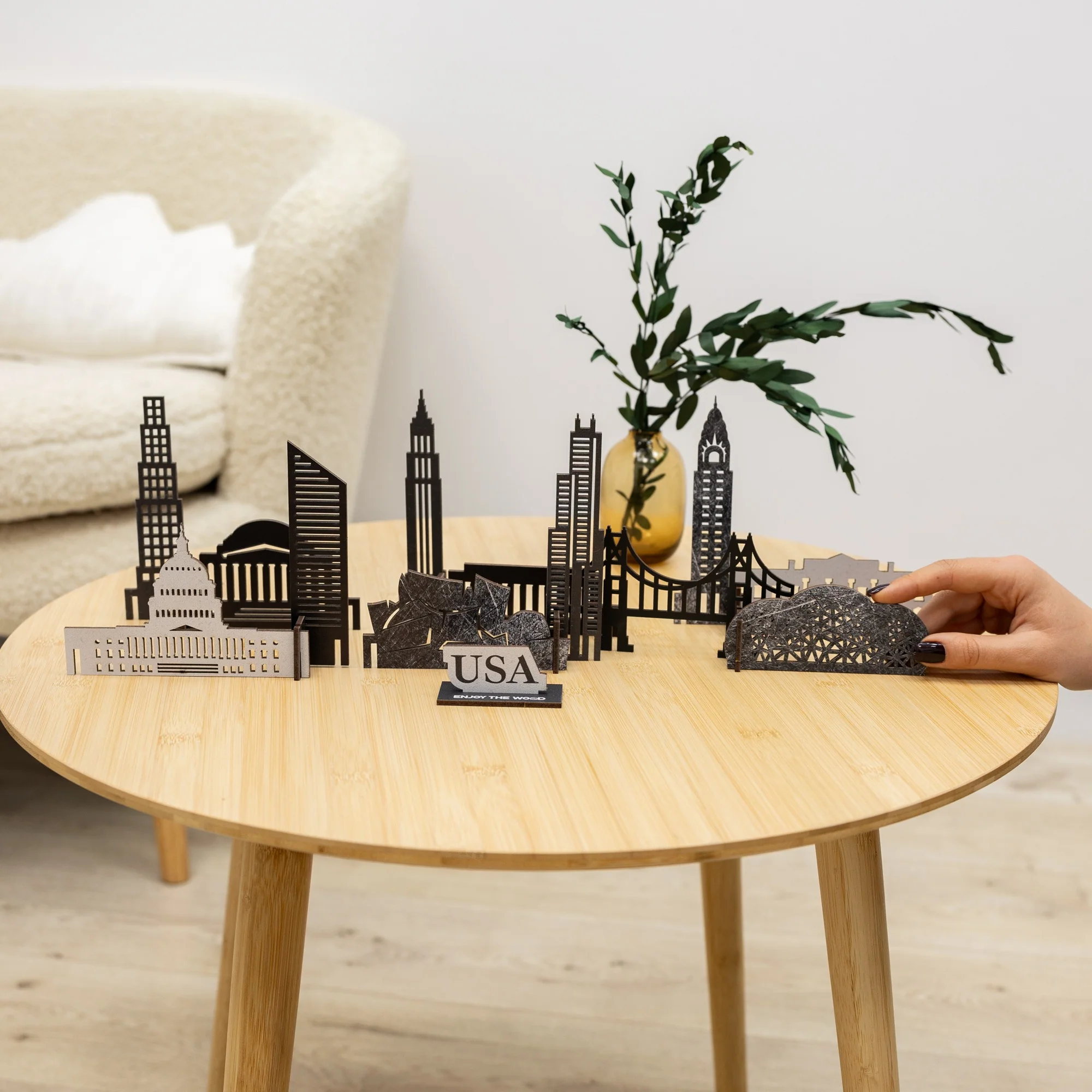 Wooden Travel Decor Memory City – USA Buildings - Image 10
