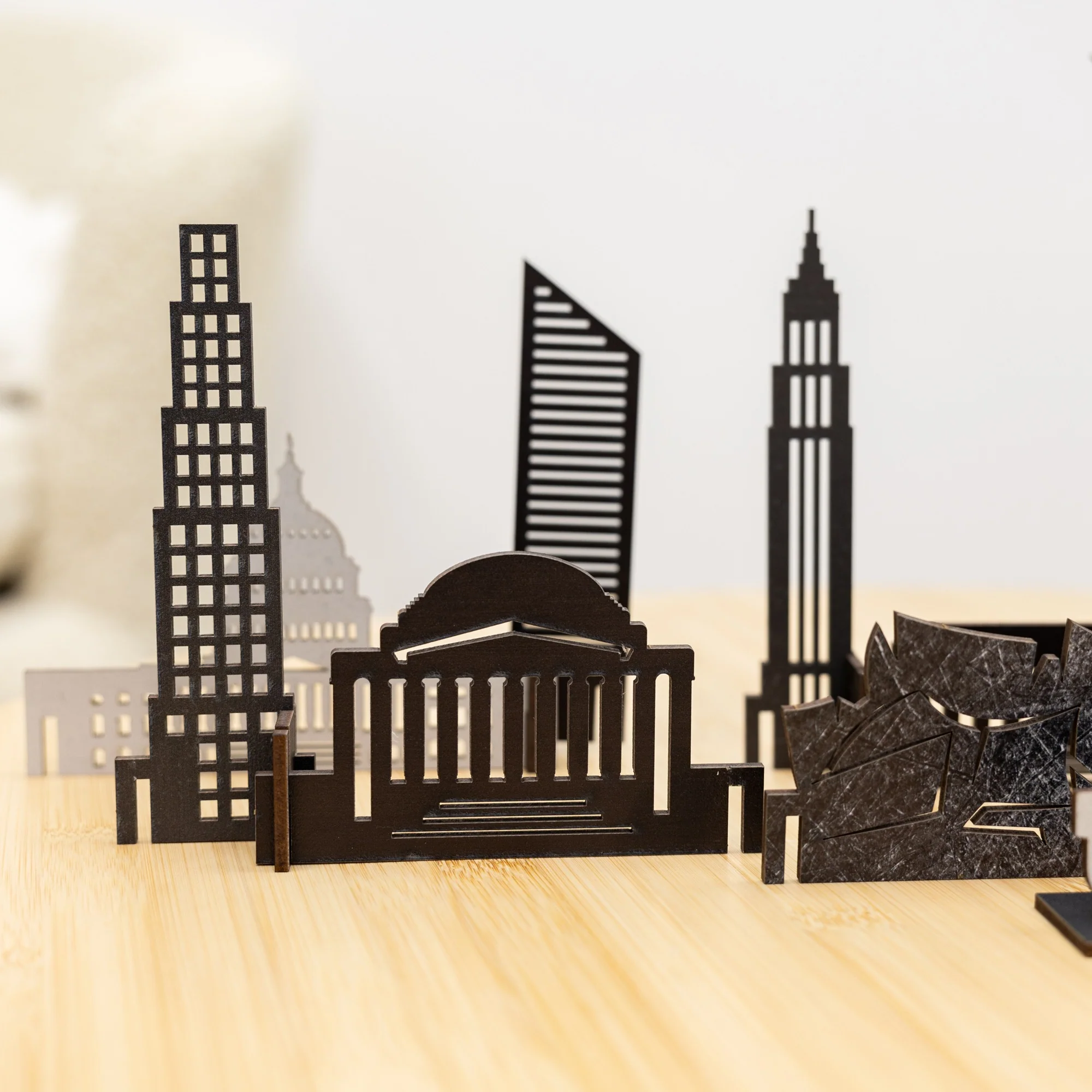 Wooden Travel Decor Memory City – USA Buildings - Image 4