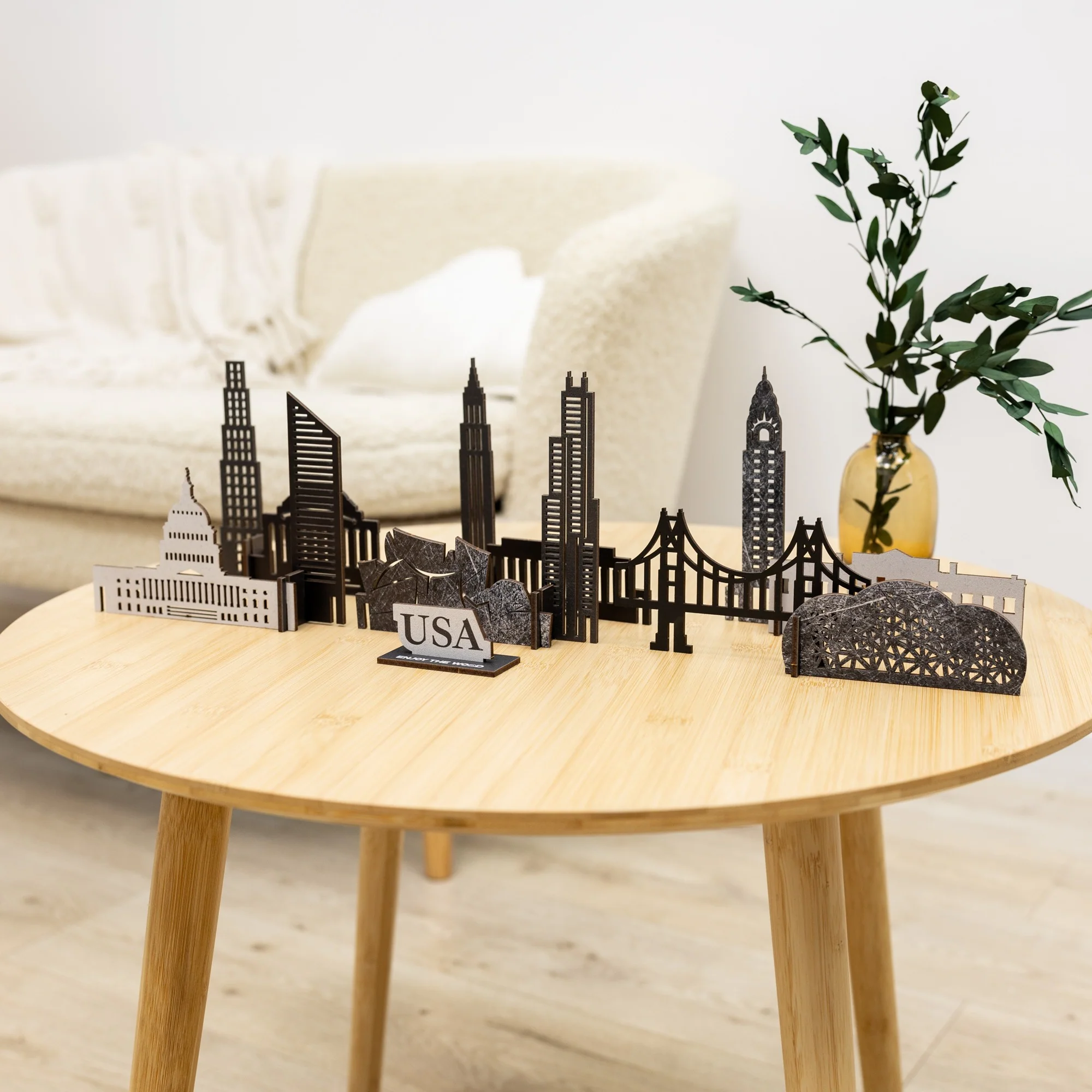 Wooden Travel Decor Memory City – USA Buildings - Image 7